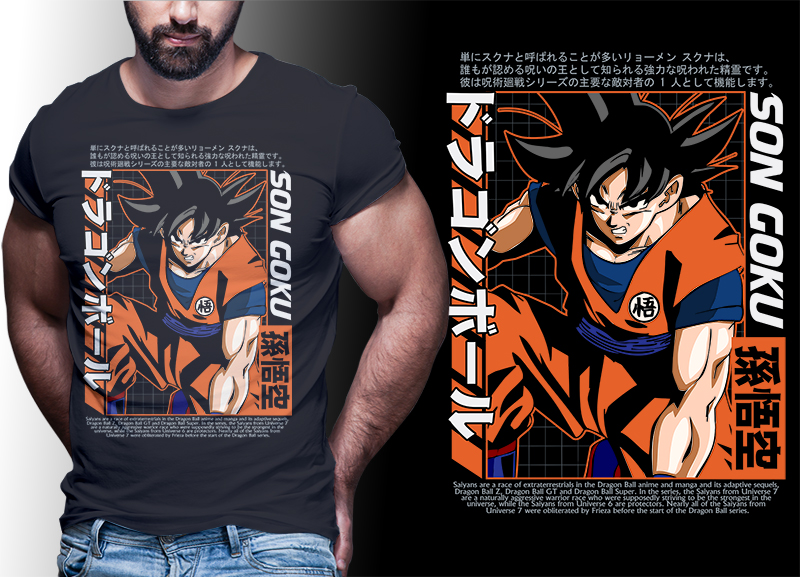 Goku t shirt design | anime bundle Part#05