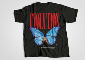 Glow butterfly evolution urban streetwear t-shirt design bundle, urban streetstyle, pop culture, urban clothing, t-shirt print design, shirt design, retro design