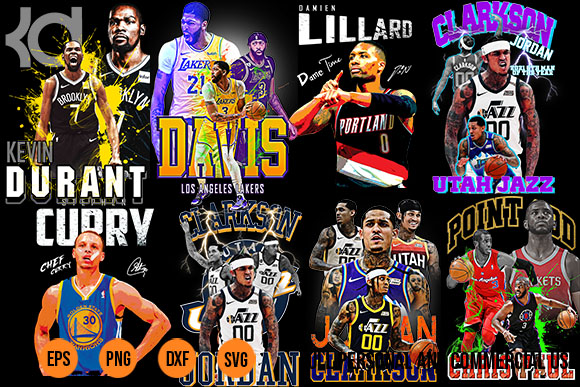 50 NBA Art Bootleg Designs png Vector File For Print DTF DTG - Buy t-shirt  designs