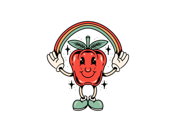 Happy apple cartoon graphic t shirt