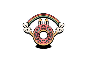 happy donuts cartoon