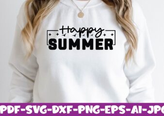 happy summer graphic t shirt