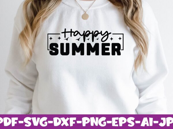 Happy summer graphic t shirt