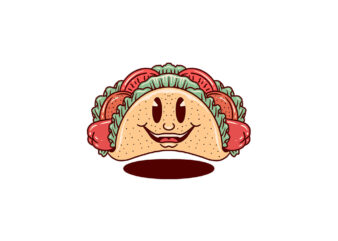 happy taco cartoon