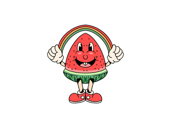 Happy watermelon cartoon graphic t shirt