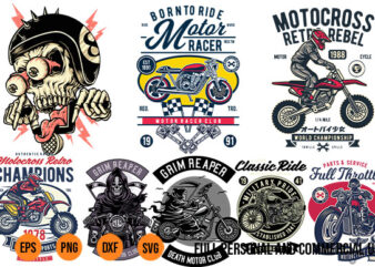 45 Motorcycle Art Vector Graphics png AI Bundle For Bikers and Motorcycle lovers