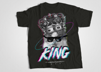 king cat tshirt design 2023 edition t-shirt design bundle, urban streetstyle, pop culture, urban clothing, t-shirt print design, shirt design, retro design