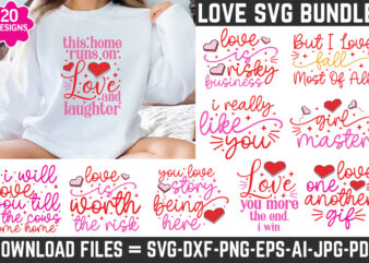 Love SVG Bundle, Valentine’s Day SVG Bundle t shirt vector graphic