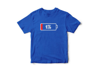 low battery, graphic t-shirt design