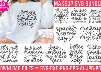 Makeup svg bundle, lipstick svg, natural hair svg