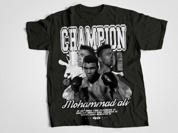 Muhammad ali the greatest t-shirt design