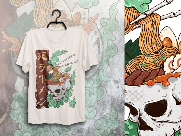 The death ramen t shirt designs for sale