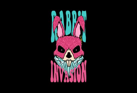 Rabbit invation t-shirt design