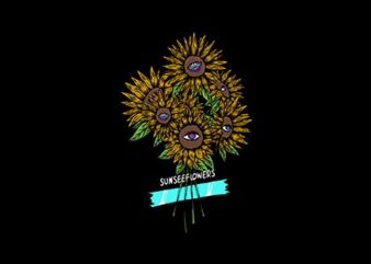 Sunseeflowers T-Shirt Design