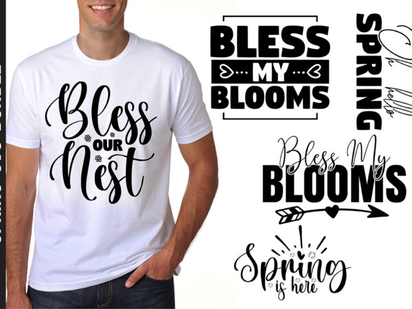 Spring svg bundle t shirt template vector