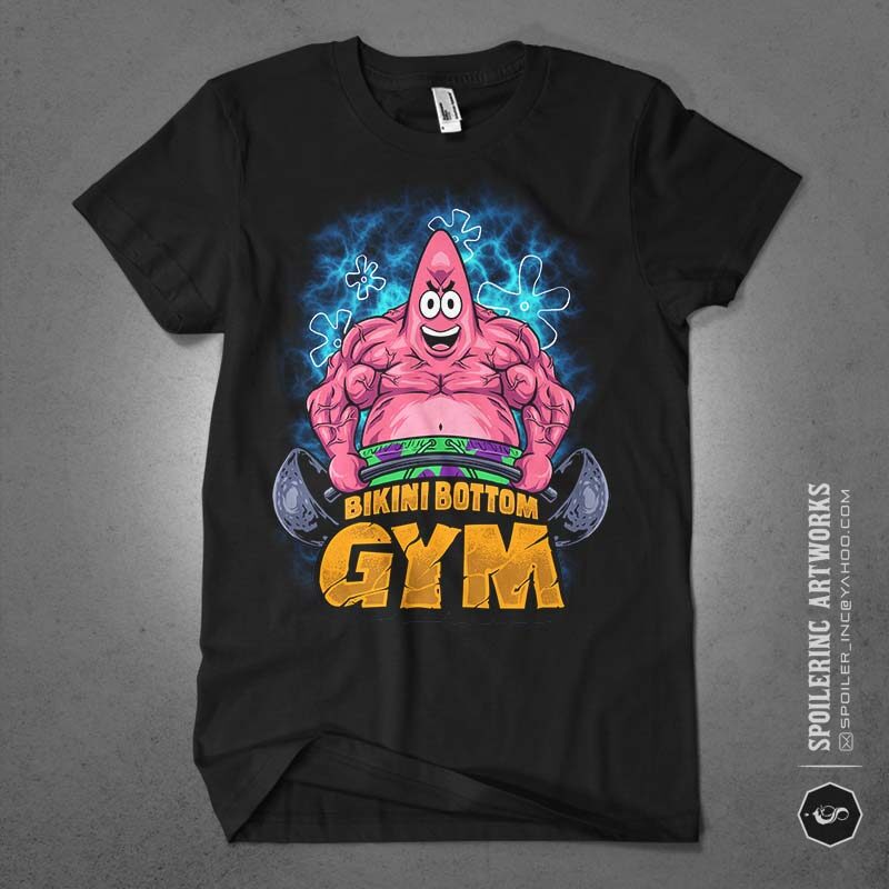 anime and animal gym fitness tshirt design bundles