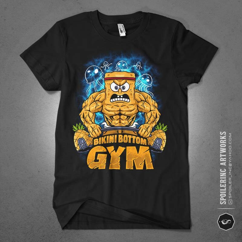 anime and animal gym fitness tshirt design bundles