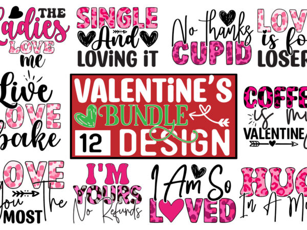 Valentine day sublimation bundle t shirt vector art