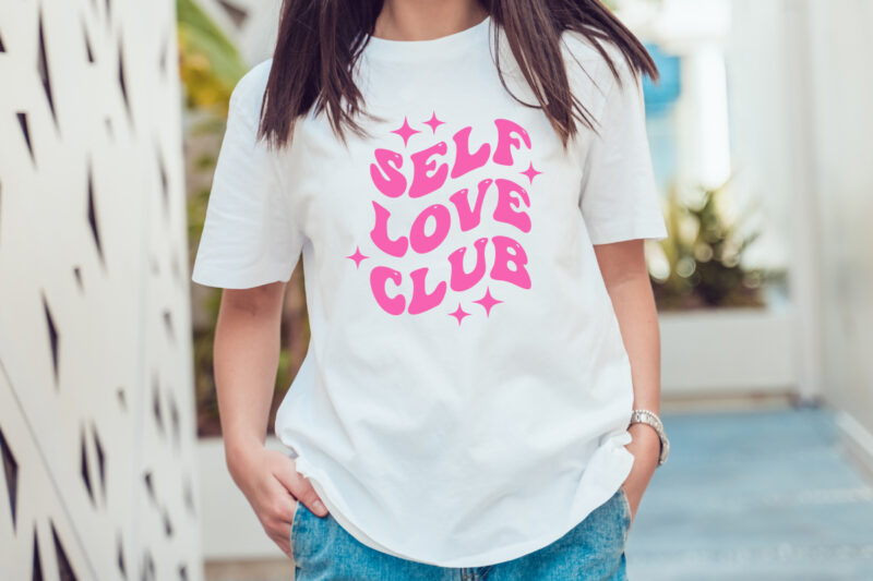 self love club Retro Valentines SVG