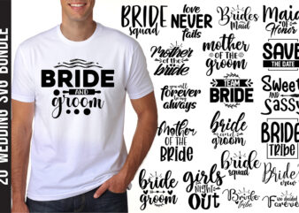 Wedding SVG Bundle t shirt design for sale