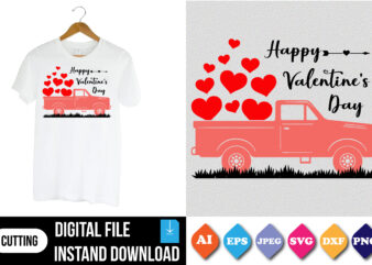 happy valentine’s day t-shirt print template