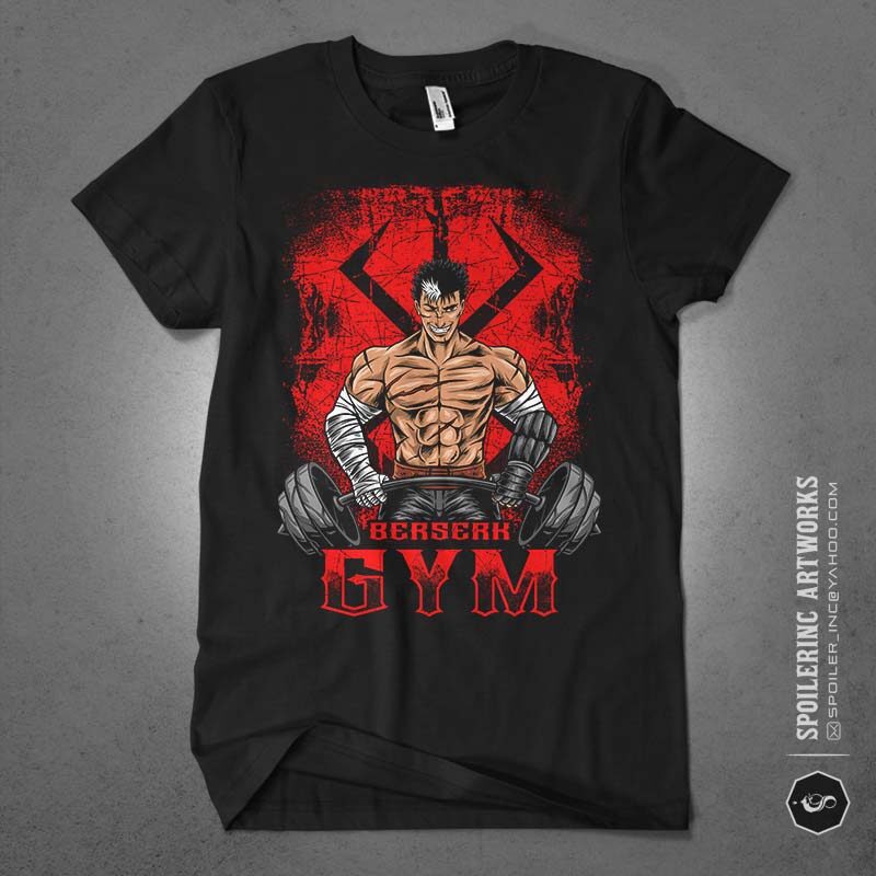 anime and animal gym fitness tshirt design bundles