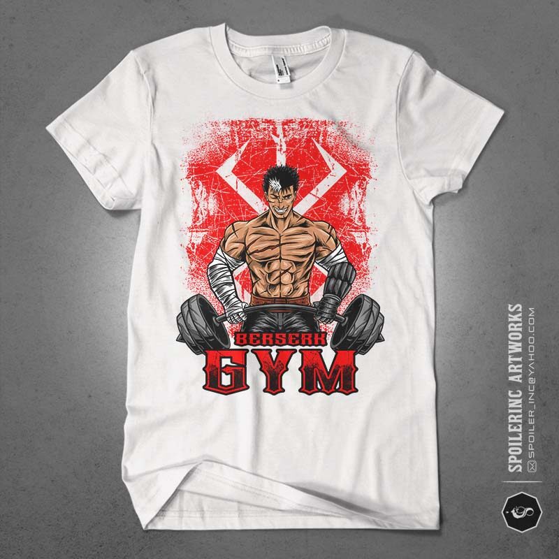 anime and animal gym fitness tshirt design bundles