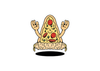 yoga pizza cartoon