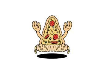 yoga pizza cartoon