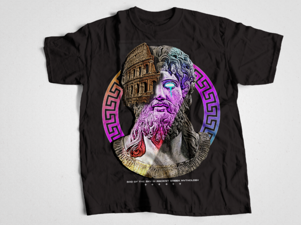 Zeus roman coosellem roman versace urban streetwear t-shirt design bundle, urban streetstyle, pop culture, urban clothing, t-shirt print design, shirt design, retro design