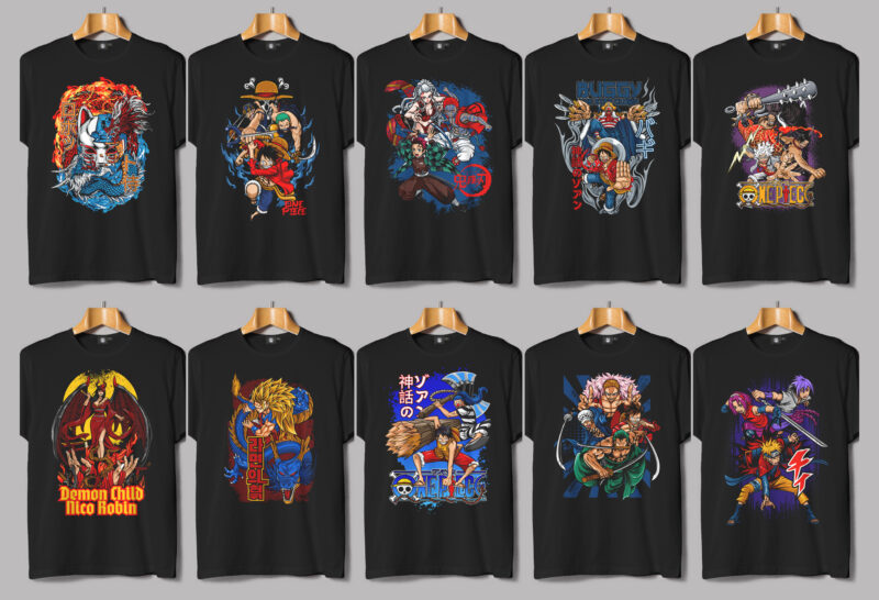 Best Anime T-shirt Design Bundle – part 2