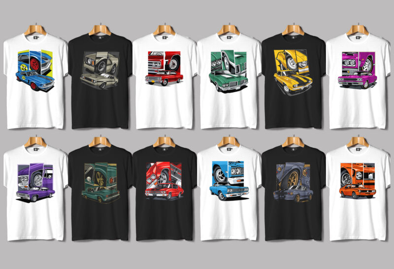 CARS T-SHIRT DESIGN BUNDLE part 3