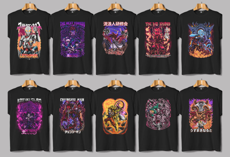 Best Anime T-shirt Design Bundle – part 4