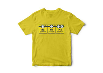 Banana, Funny Minions T-shirt design, Parody of Minions, funny t-shirt design, funny periodic table design