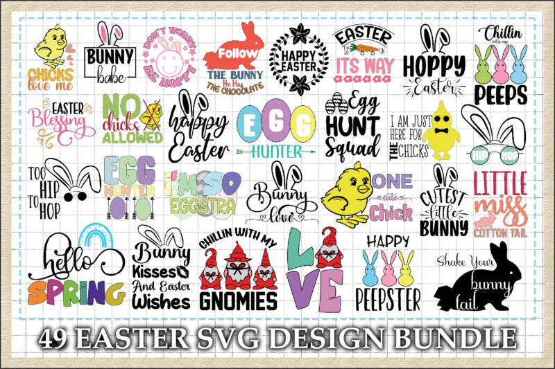 49 Easter Svg Design Bundle