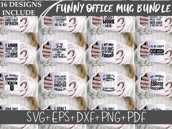 Funny office mug bundle t shirt graphic design