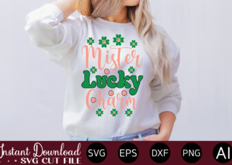Mister Lucky Charm vector t-shirt design,Let The Shenanigans Begin, St. Patrick’s Day svg, Funny St. Patrick’s Day, Kids St. Patrick’s Day, St Patrick’s Day, Sublimation, St Patrick’s Day SVG, St