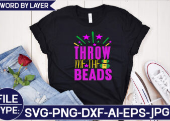 Throw Me the Beads SVG Cut File t shirt designs for sale