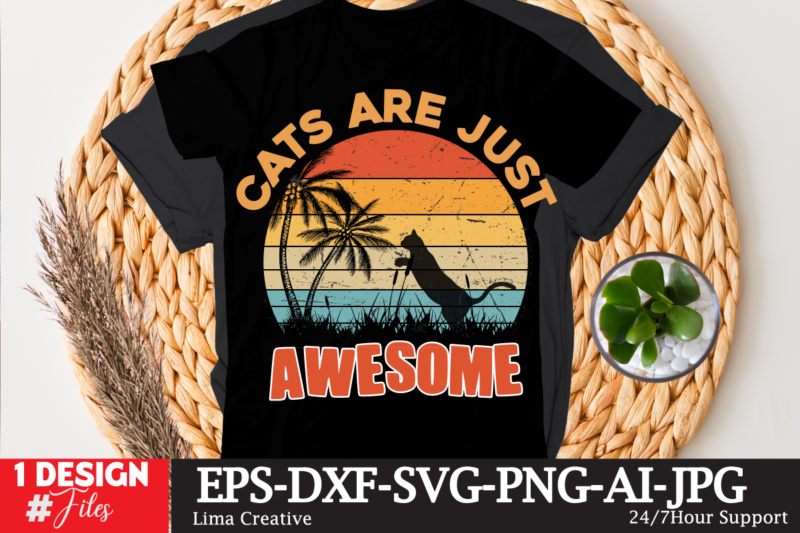 Cats Are Just Awesome T-shirt Design,t-shirt design,t shirt design,how to design a shirt,tshirt design,tshirt design tutorial,custom shirt design,t-shirt design tutorial,illustrator tshirt design,t shirt design tutorial,how to design a tshirt,learn tshirt