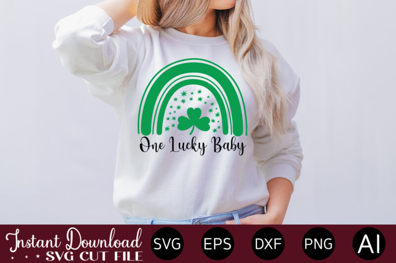 One Lucky Baby vector t-shirt design,Let The Shenanigans Begin, St. Patrick's Day svg, Funny St. Patrick's Day, Kids St. Patrick's Day, St Patrick's Day, Sublimation, St Patrick's Day SVG, St