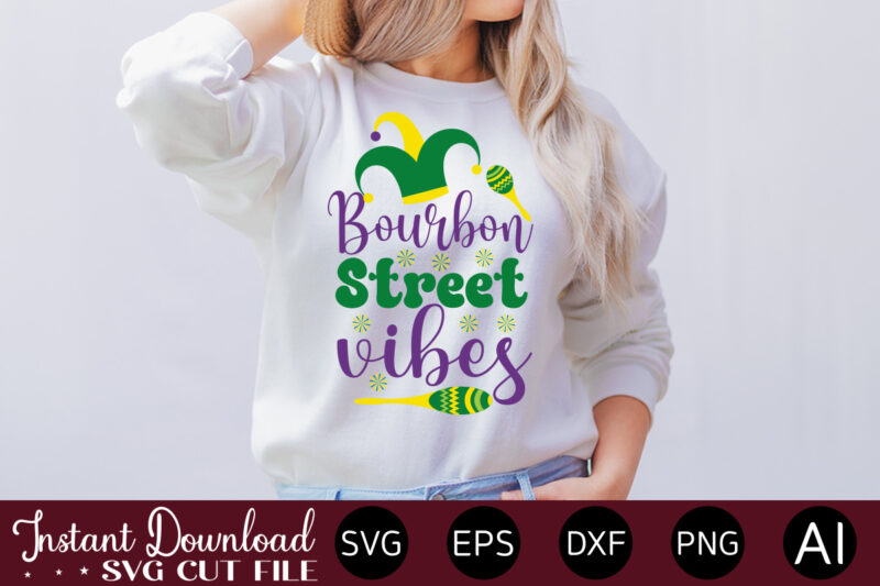 Bourbon Street Vibes Mardi Gras SVG Bundle , Louisiana SVG, New Orleans SVG, Mardi Gras Clipart Bundle, Mardi Gras svg files for Cricut, Mardi Gras Carnival Svg MARDI GRAS SVG