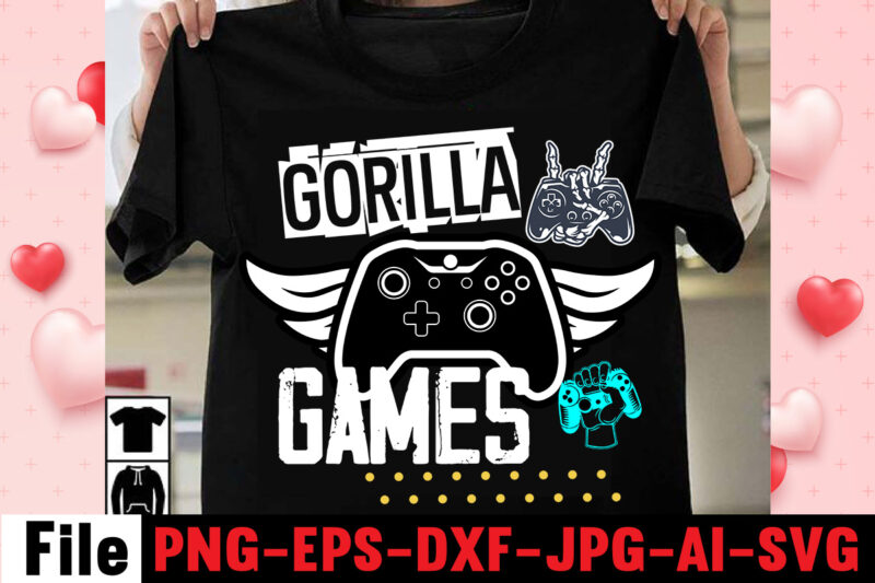 Gorilla Games T-shirt Design,gaming t-shirt bundle, gaming t-shirts, gaming t shirts amazon, gaming t shirt designs, gaming t shirts mens, t-shirt bundles, video game t-shirts, vintage gaming t shirts, gamer