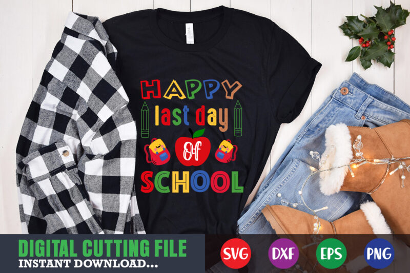 Happy last day of school svg 100 hearts svg, loving school svg, 100th day of school svg, silhouette, cricut, cut file t-shirt design