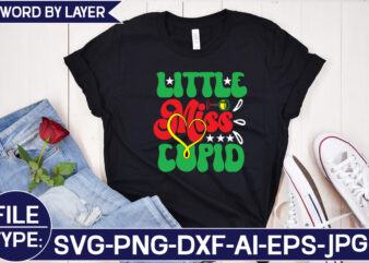Little Miss Cupid SVG Cut File t shirt vector graphic