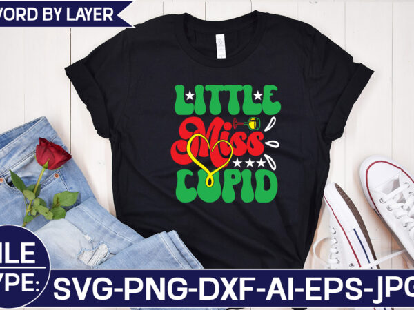 Little miss cupid svg cut file t shirt vector graphic