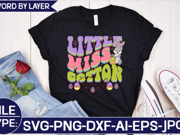 Little Miss Cotton Tail SVG Cut File t shirt vector graphic