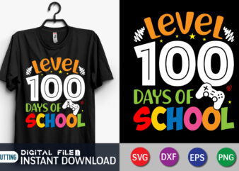 100th Day Of School Video Game Gamer Svg, Level 100 Days Unlocked Svg, Gamer Teacher Svg, Teacher Apprecation Svg, Video Game Controller Svg