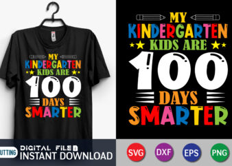 My Kindergarten Kids Are 100 Days Smarter Svg, Kindergarten 100th Day Of School Svg, Teacher Quote Svg, School Quote Svg, 100th Day of School svg, 100 Days svg, Teacher svg,