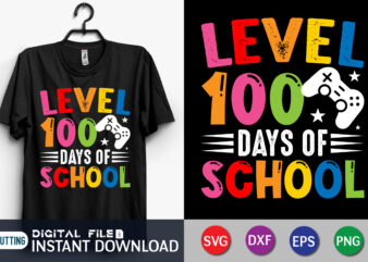 Level 100 Days of School Completed Svg, Happy 100 Days of School Svg, 100 Days Video Game Svg, 100 Days Gamer Boys Shirt Svg t shirt vector graphic