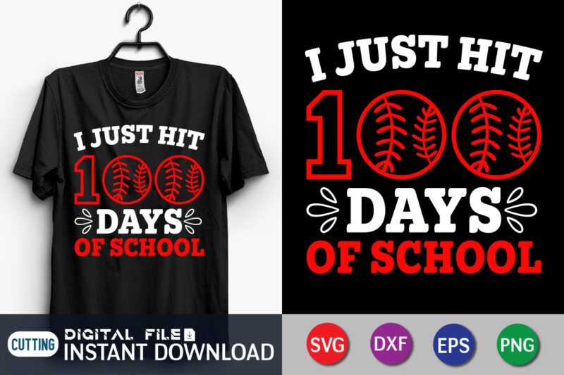 100 Days of School Svg, Funny Svg, Girl 100 Days Shirt Svg, 100th Day Svg, Softball Svg, I Just Hit 100 Days Svg Files for Cricut, 100 Days of School